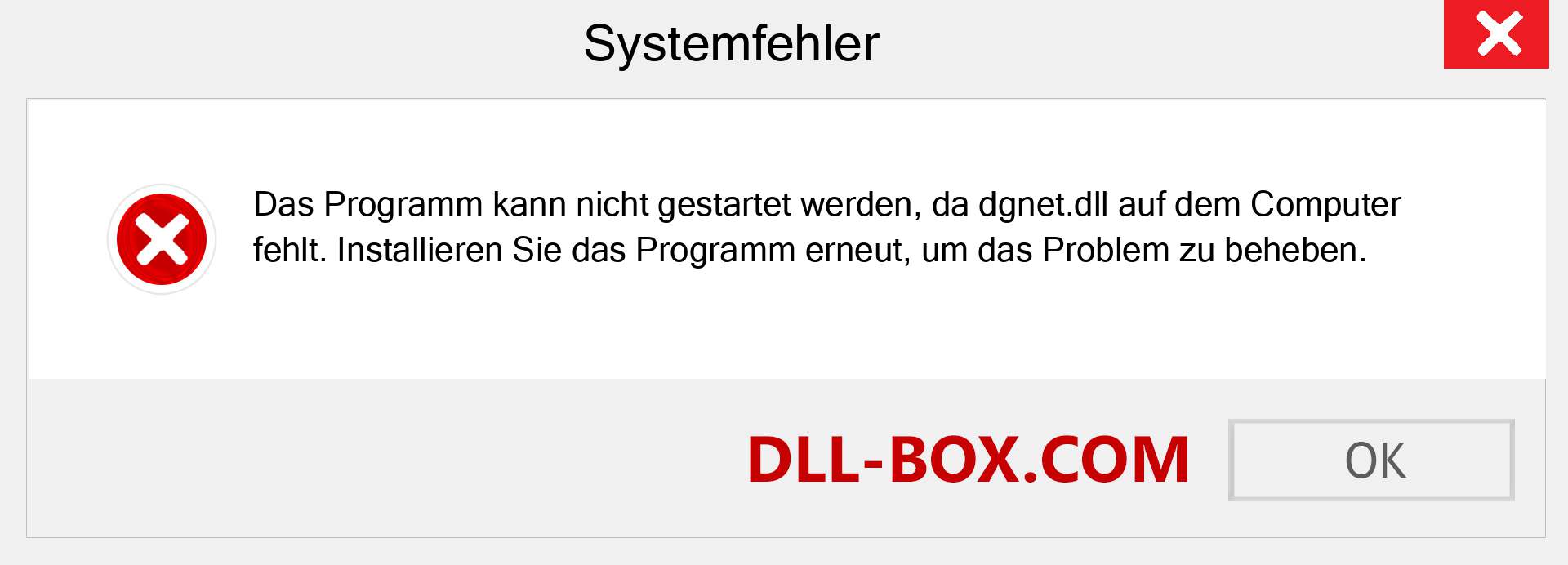 dgnet.dll-Datei fehlt?. Download für Windows 7, 8, 10 - Fix dgnet dll Missing Error unter Windows, Fotos, Bildern